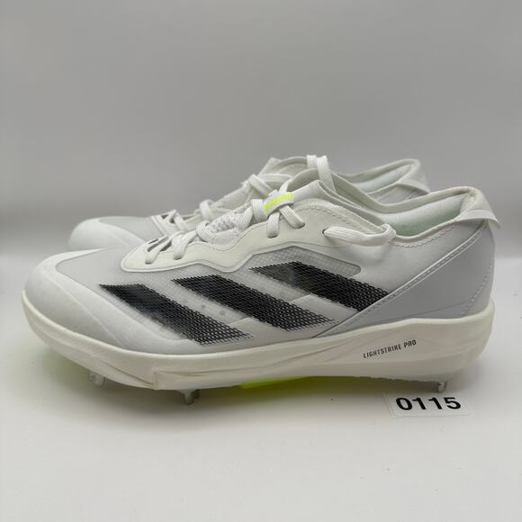 Adidas Adizero Instinct+ Softball Cleats Wms 8.5 White/Neon - Picture 6 of 9
